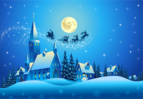 Image: Starder
(https://freedesignfile.com/85567-beautiful-christmas-night-winter-vector-background-02/)